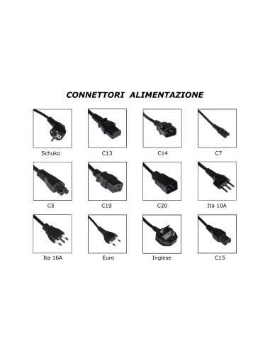 Cavo Alimentazione Prolunga Maschio/Femmina Iec C13/C14 Mt.10