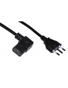 Cavo Alimentazione Spina Italiana Tripolare 10 A - Presa 90 Gradi Iec Mt.1.8