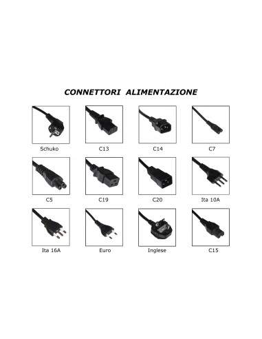 CAVO TRIPOLARE ALIMENTAZIONE PC NOTEBOOK COMPUTER MONITOR SPINA ITA.1,2m