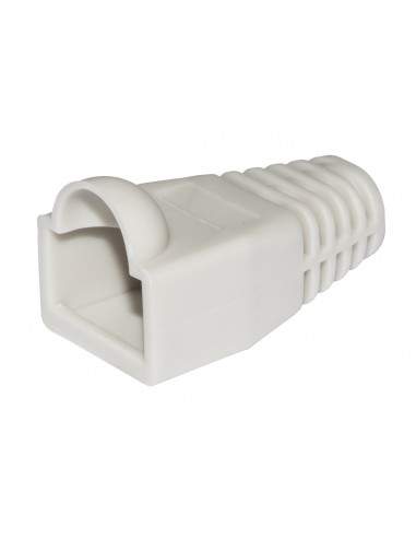 Confezione 100 Copriconnettori 6Mm Per Plug Rj45 8 Poli Cavo Cat 5E- 6 Grigio