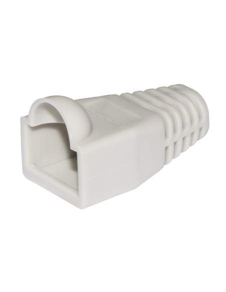 Confezione 100 Copriconnettori 6Mm Per Plug Rj45 8 Poli Cavo Cat 5E- 6 Grigio