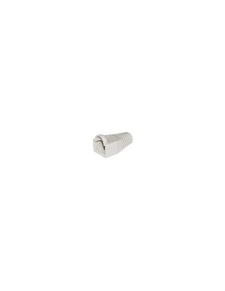 Confezione 100 Copriconnettori 6Mm Per Plug Rj45 8 Poli Cavo Cat 5E- 6 Grigio