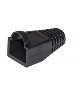 Confezione 100 Copriconnettori 6Mm Per Plug Rj45 8 Poli Cavo Cat 5E- 6 Neri 2