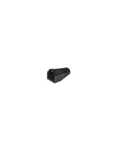 Confezione 100 Copriconnettori 6Mm Per Plug Rj45 8 Poli Cavo Cat 5E- 6 Neri