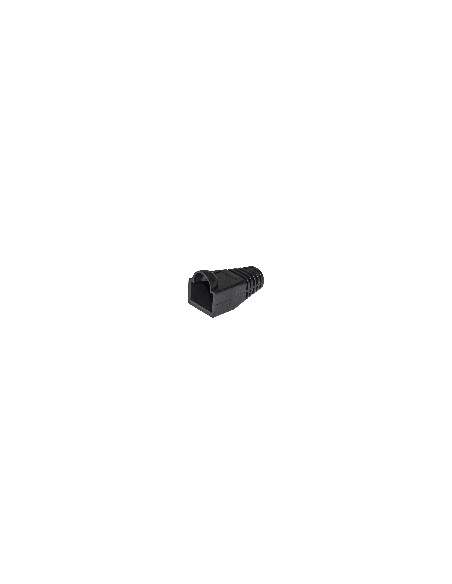 Confezione 100 Copriconnettori 6Mm Per Plug Rj45 8 Poli Cavo Cat 5E- 6 Neri
