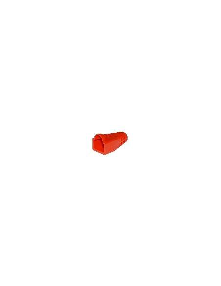 Confezione 100 Copriconnettori 6Mm Per Plug Rj45 8 Poli Cavo Cat 5E- 6 Rossi