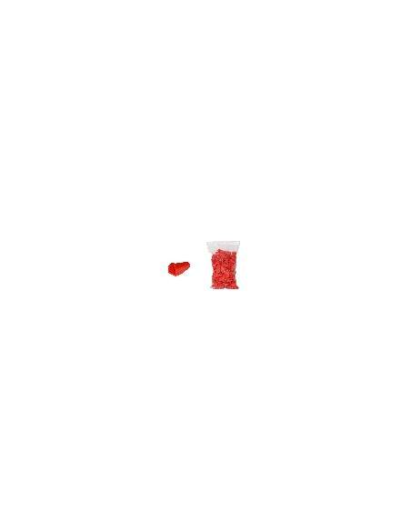 Confezione 100 Copriconnettori 6Mm Per Plug Rj45 8 Poli Cavo Cat 5E- 6 Rossi