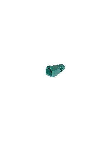 Confezione 100 Copriconnettori 6Mm Per Plug Rj45 8 Poli Cavo Cat 5E- 6 Verde
