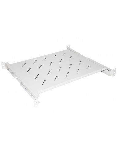 Ripiano Per Armadio Rack 19" Allungabile 350 Mm Con 4 Agganci Grigio