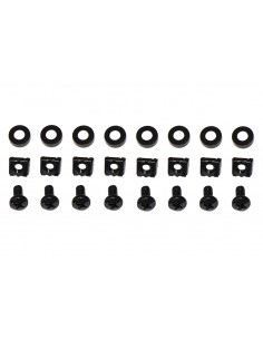 Ripiano Per Armadio Rack 19" Allungabile 350 Mm Con 4 Agganci Nero 2