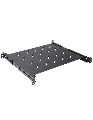 Ripiano Per Armadio Rack 19" Allungabile 350 Mm Con 4 Agganci Nero