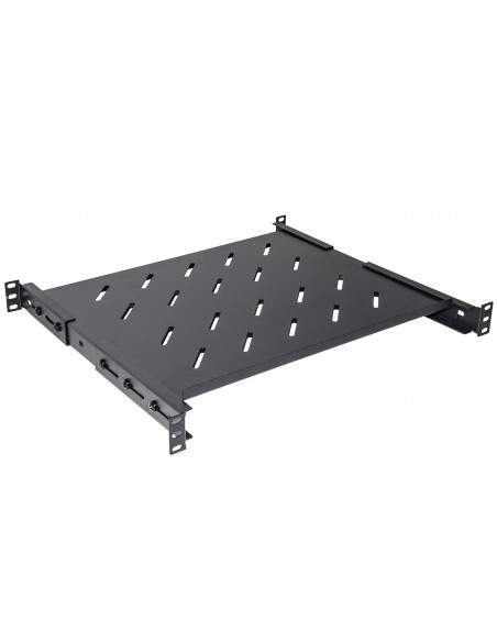 Ripiano Per Armadio Rack 19" Allungabile 350 Mm Con 4 Agganci Nero