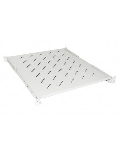 Ripiano Per Armadio Rack 19" Allungabile 550 Mm Con 4 Agganci Grigio