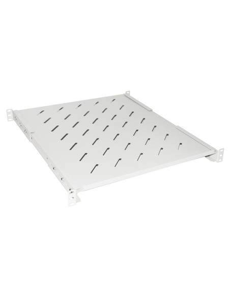 Ripiano Per Armadio Rack 19" Allungabile 550 Mm Con 4 Agganci Grigio