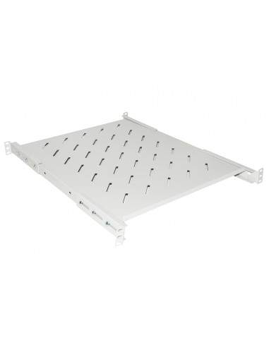 Ripiano Per Armadio Rack 19" Allungabile 550 Mm Con 4 Agganci Grigio