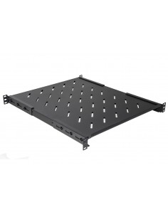 Ripiano Per Armadio Rack 19" Allungabile 550 Mm Con 4 Agganci Nero