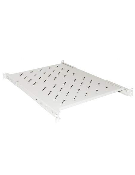 Ripiano Per Armadio Rack 19" Allungabile 650 Mm Con 4 Agganci Grigio