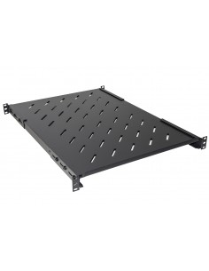 Ripiano Per Armadio Rack 19" Allungabile 650 Mm Con 4 Agganci Nero