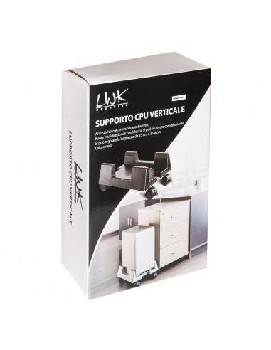 Supporto Computer Verticale Con Ruote Colore Nero