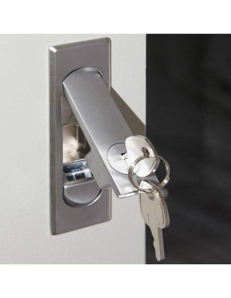 Armadio Rack 19" 42U (A)2055, (L)600, (P)1000 Colore Grigio Porta Vetro