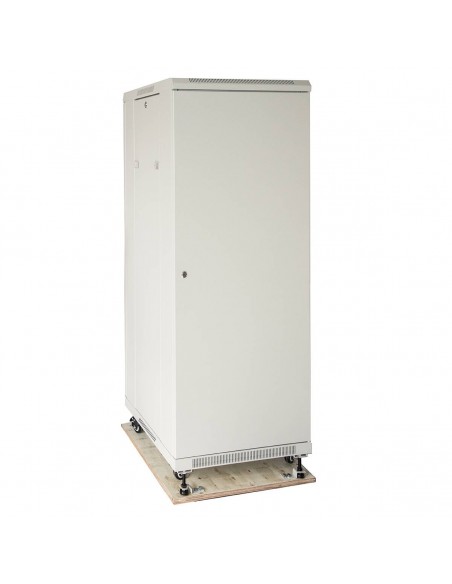 Armadio Rack 19" 42U (A)2055, (L)600, (P)1000 Colore Grigio Porta Vetro