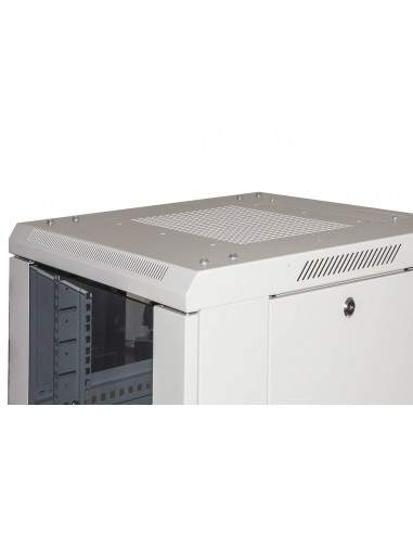 Armadio Rack 19" 42U (A)2055, (L)600, (P)1000 Colore Grigio Porta Vetro