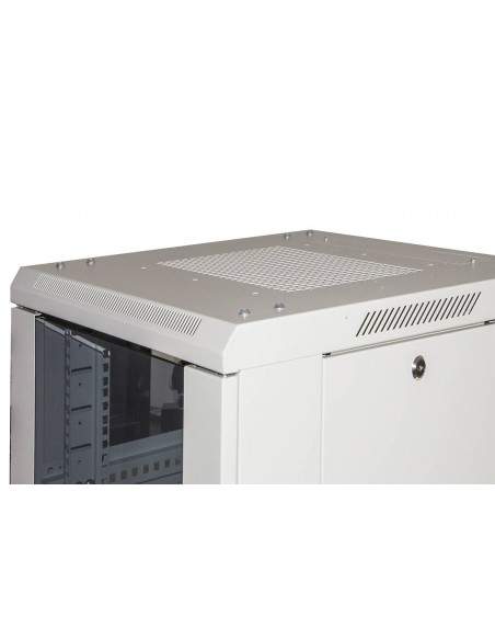 Armadio Rack 19" 42U (A)2055, (L)600, (P)1000 Colore Grigio Porta Vetro