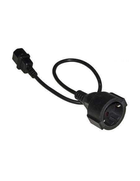 Cavo Adattatore Di Alimentazione Presa Schuko Tedesca Femmina - Iec C14 Maschio Cm 50