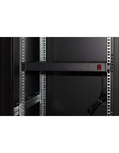 Ripiano Per Armadi Rack19" Con 2 Ventole Nero 2 Agganci 483X170X44Mm