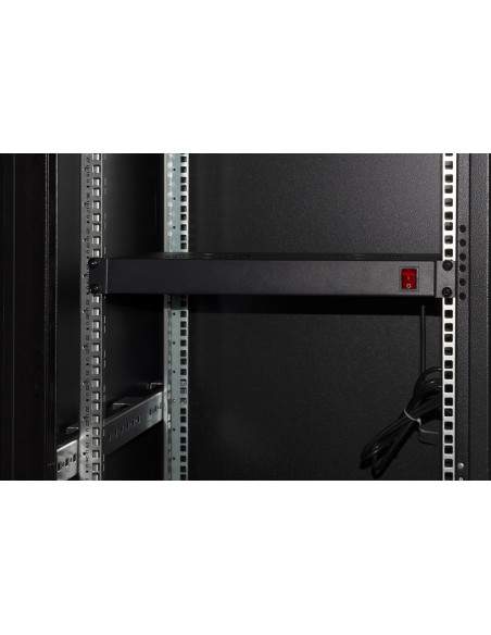 Ripiano Per Armadi Rack19" Con 2 Ventole Nero 2 Agganci 483X170X44Mm