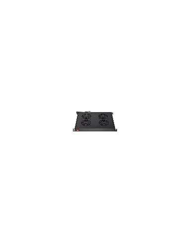 Ripiano Per Armadi Rack19" Con 4 Ventole Nero 4 Agganci 483X330X44Mm