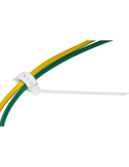 Confezione 100 Fascette Stringicavi Mm. 4,8X200 Con Targhetta