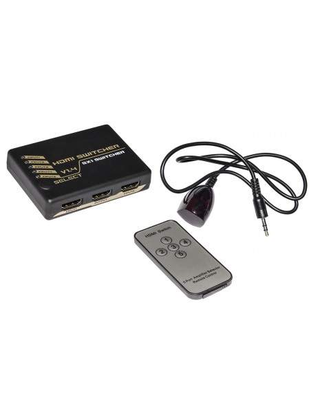 Switch Hdmi 5 Porte 4Kx2K@30Hz Versione 1.4 Con Telecomando
