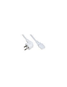 Cavo Alimentazione Mt. 1.80 Spina Tedesca 90 Gradi 250 V - Presa Iec Vde Bianco 2