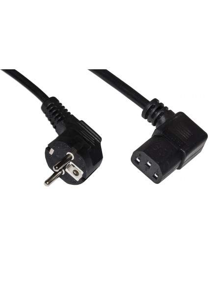 Cavo Alimentazione Spina Tedesca 16A 90 Gradi - Presa Iec C13 90 Gradi Mt.1.80