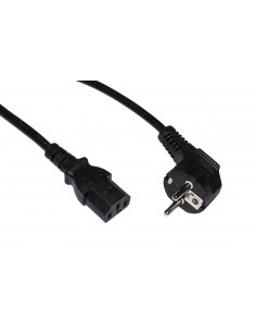 Cavo Alimentazione Mt. 3 Spina Tedesca 90 Gradi 250 V Presa Iec Vde