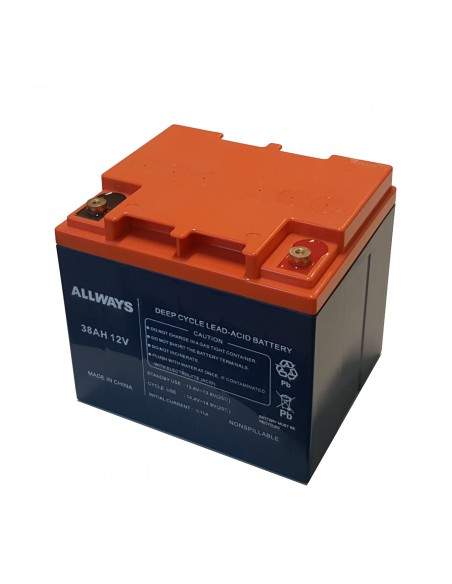 Batteria Al Piombo Ricaricabile 38Ah 12 Volt