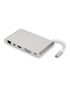 Docking Station Usb Tipo C Con Usb 3.1 Tipo C, Hdmi 4K, Minidp, Vga, 1 X Usb 3.1, 3X Usb3.0, Rj45, Microsd, Sd/Mmc