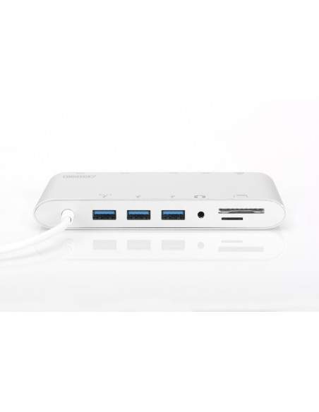 Docking Station Usb Tipo C Con Usb 3.1 Tipo C, Hdmi 4K, Minidp, Vga, 1 X Usb 3.1, 3X Usb3.0, Rj45, Microsd, Sd/Mmc