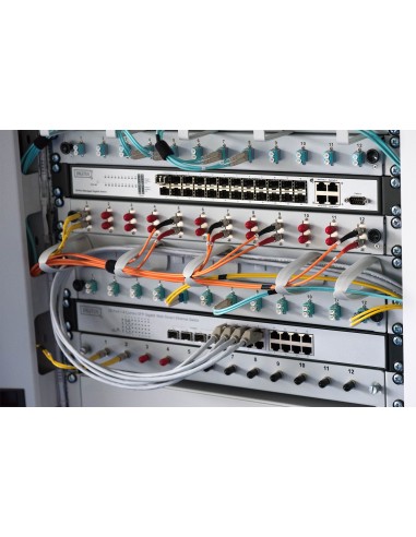 Listello Guida Cavi 19" Grigio Con 5 Anelli Girevoli E Riposizionabili