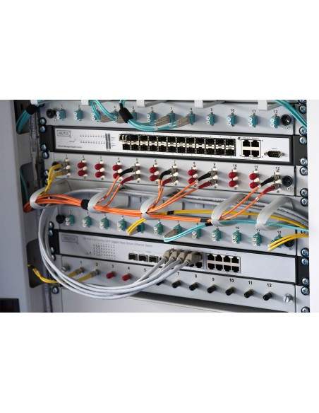 Listello Guida Cavi 19" Grigio Con 5 Anelli Girevoli E Riposizionabili