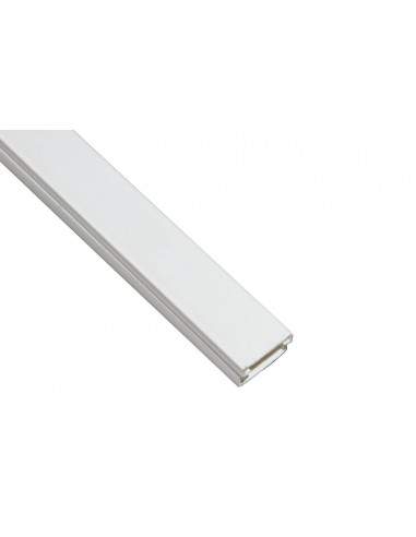 Canalina Passacavi Adesiva In Pvc Mm 15X10 Mt 2 Con Coperchio Scorrevole Bianco