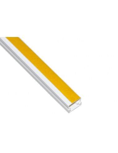 Canalina Passacavi Adesiva In Pvc Mm 15X10 Mt 2 Con Coperchio Scorrevole Bianco