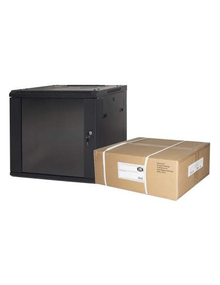 Armadio Rack 19" 6 Unita' Da Muro (A) 370 X (L) 600 X (P) 450 Nero Disassemblato