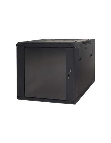 Armadio Rack 19" 6 Unita' Da Muro (A) 370 X (L) 600 X (P) 450 Nero Disassemblato