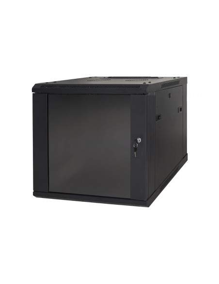 Armadio Rack 19" 6 Unita' Da Muro (A) 370 X (L) 600 X (P) 450 Nero Disassemblato