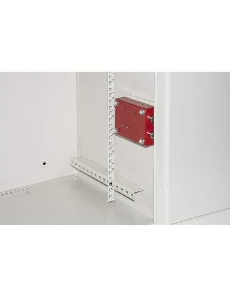 Armadio Rack 19" 9U Porta In Ferro Antivandalismo Con Serratura Antieffrazione