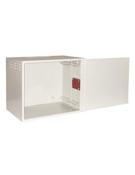 Armadio Rack 19" 9U Porta In Ferro Antivandalismo Con Serratura Antieffrazione