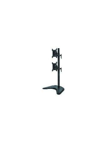 Braccio Da Tavolo Con Base Per Due Video Fino A 15 Kg Da 13" A 27" Fino A Vesa 100X100
