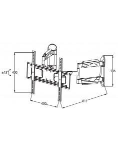 Staffa A Muro Per Tv Fino A 50 Kg, Da 23" A 47" Fino A Vesa 400X400 2